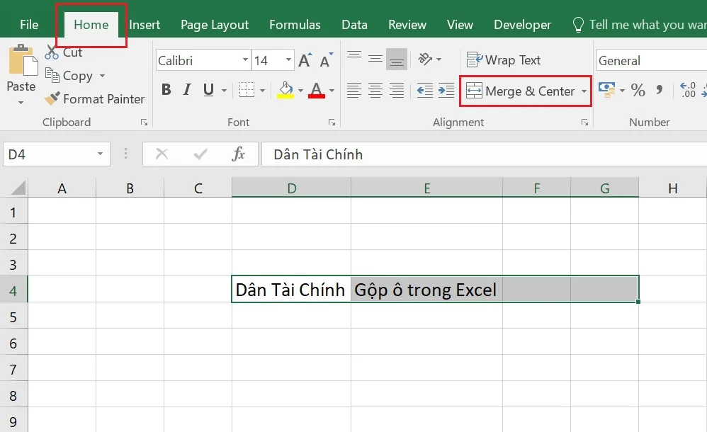 gop o trong excel